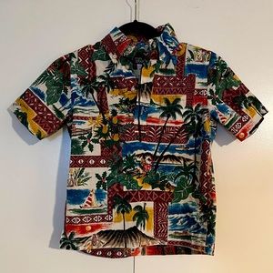 Reyn Spooner kid's Hawaiian Christmas button Shirt Size Kids Small Classic 2018